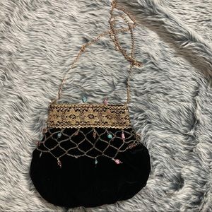 Vintage Velvet Cross Body Bag